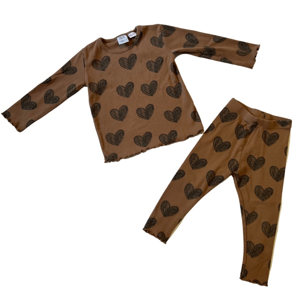 Zara Baby Girl Matching Heart Set 18-24M